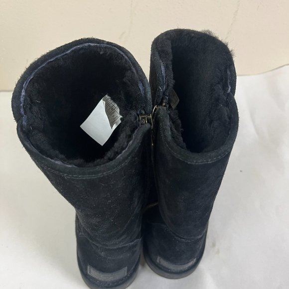 UGG Australia Celvin Black Water-Resistant Women's Boots US 8 Suede Shearling - Picture 5 of 8